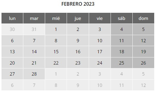 Calendario Puy du Fou - Casa Rural los Pájaros