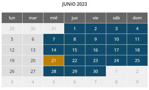 Calendario Puy du Fou - Casa Rural los Pájaros